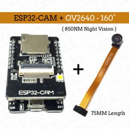 OV2640 ESP32-Cam Set with DVP 24pin Camera 66 120 160 Degree 850nm Night Vision 2MP 2.4 GHz 8MB PSRAM Wireless Bluetooth Module