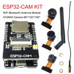 OV2640 ESP32-Cam Set with DVP 24pin Camera 66 120 160 Degree 850nm Night Vision 2MP 2.4 GHz 8MB PSRAM Wireless Bluetooth Module