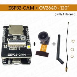 OV2640 ESP32-Cam Set with DVP 24pin Camera 66 120 160 Degree 850nm Night Vision 2MP 2.4 GHz 8MB PSRAM Wireless Bluetooth Module