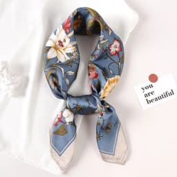 2023 Luxury Brand Silk Scarf Square Women Shawls And Wraps Office Small Hair Neck Hijabs Kerchief Foulard Ladies Scarves 70*70cm