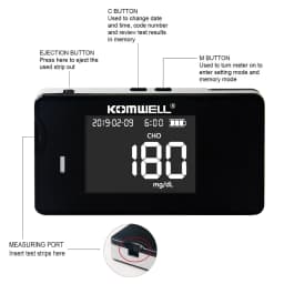 Medical Multi-Function Meter 4 in1 Cholesterol Uric Acid&Hemoglobin Blood Glucose Test strips kit for Diabetes Gout with Lancets