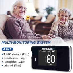 Medical Multi-Function Meter 4 in1 Cholesterol Uric Acid&Hemoglobin Blood Glucose Test strips kit for Diabetes Gout with Lancets