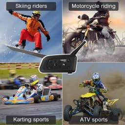 XINOWY V6 PRO Motorcycle Helmet Bluetooth Intercom Headset 800M Interphone Communicator for 6 Riders Music Player Waterproof