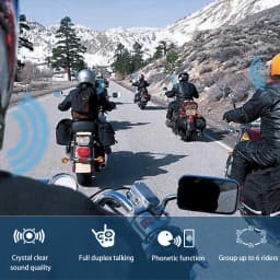 XINOWY V6 PRO Motorcycle Helmet Bluetooth Intercom Headset 800M Interphone Communicator for 6 Riders Music Player Waterproof