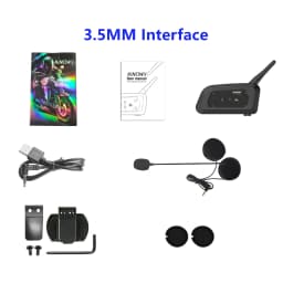 XINOWY V6 PRO Motorcycle Helmet Bluetooth Intercom Headset 800M Interphone Communicator for 6 Riders Music Player Waterproof