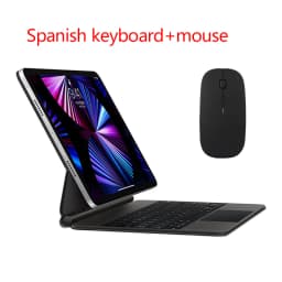 Magic Keyboard For iPad Pro 12.9 2022 2021 2020 2018 3rd 4th 5th 6th Generation Case Keyboard Hebrew Portuguese German Russian