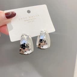 New Fashion Exaggerate Big C Shaped Gold Color Drop Earrings Brincos Simple Party Round Loop Earings for Women Jewelry Wholesale