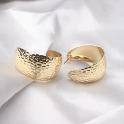 New Fashion Exaggerate Big C Shaped Gold Color Drop Earrings Brincos Simple Party Round Loop Earings for Women Jewelry Wholesale