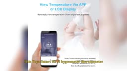 Haozee Tuya Smart WIFI Thermometer With External Temperature Probe USB Charge or Rechargable Battery