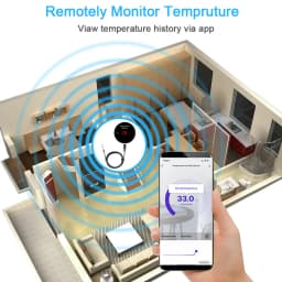Haozee Tuya Smart WIFI Thermometer With External Temperature Probe USB Charge or Rechargable Battery