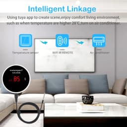 Haozee Tuya Smart WIFI Thermometer With External Temperature Probe USB Charge or Rechargable Battery