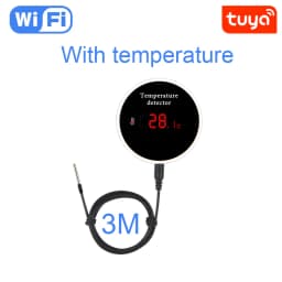 Haozee Tuya Smart WIFI Thermometer With External Temperature Probe USB Charge or Rechargable Battery