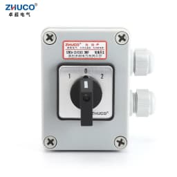 ZHUCO SZW26/LW26-20 D303.3 20A 3 Pole 12 Screws Universal Rotary Cam Changeover Switch With Waterproof And Dustproof Sealed Box