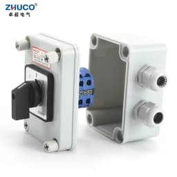 ZHUCO SZW26/LW26-20 D303.3 20A 3 Pole 12 Screws Universal Rotary Cam Changeover Switch With Waterproof And Dustproof Sealed Box