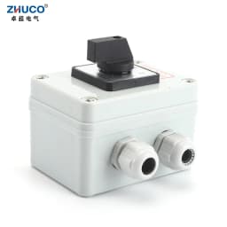 ZHUCO SZW26/LW26-20 D303.3 20A 3 Pole 12 Screws Universal Rotary Cam Changeover Switch With Waterproof And Dustproof Sealed Box