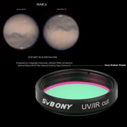 Svbony UV IR Cut Telescope Filter 1.25/2 Inch Threads Infra Red Filter for CCD Camera Eyepieces and Astronomical Camera