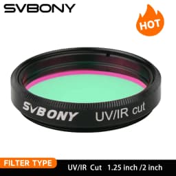 Svbony UV IR Cut Telescope Filter 1.25/2 Inch Threads Infra Red Filter for CCD Camera Eyepieces and Astronomical Camera