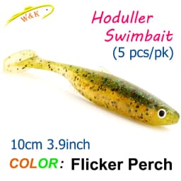 10cm 5pcs/PK Swimbait Hoduller Shad  for Zander Pike Fishing Lure 3.9inch Soft Bait Floating Paddle Tail Soft Lures