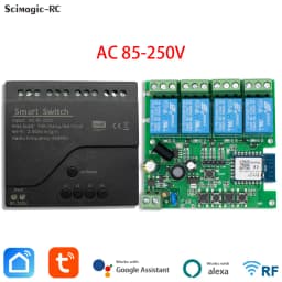 Tuya Smart Wifi Switch Module 12V 24V 220V RF 433 Remote Control Appliance Control Module 4CH Relay Work With Alexa Google Home