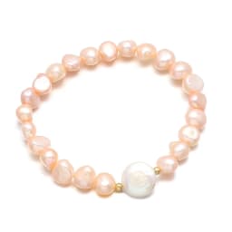 Natural Irregular Freshwater Rice Pearl White Purple Pink Bracelets Charm Elegant Party Jewelry Accessories Gift