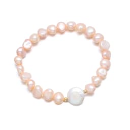 Natural Irregular Freshwater Rice Pearl White Purple Pink Bracelets Charm Elegant Party Jewelry Accessories Gift
