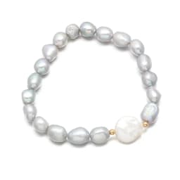 Natural Irregular Freshwater Rice Pearl White Purple Pink Bracelets Charm Elegant Party Jewelry Accessories Gift