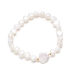 Natural Irregular Freshwater Rice Pearl White Purple Pink Bracelets Charm Elegant Party Jewelry Accessories Gift