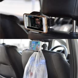 2023 New Universal Car Back Seat Headrest Support Bracket Adjustable 360 Degree Rotating IPad Mobile Phone Black Bracket In Car