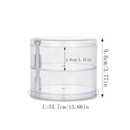 Rotating Jewelry Storage Box Makeup Storage Rack Bracelet Earring Round Plastic Organizer Boxes Holder Display Rack with Cover