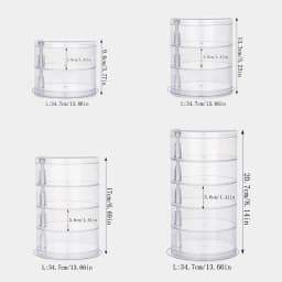 Rotating Jewelry Storage Box Makeup Storage Rack Bracelet Earring Round Plastic Organizer Boxes Holder Display Rack with Cover