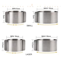 Adjustable Round Cake Ring Mold Retractable Mousse Cake Ring Stainless Steel Circle Baking Ring Cake Tools                   189