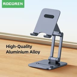 Rocoren Phone Holder Desk Mobile Phone Stand Foldable Metal Tablet Holder Support For iPhone 14 13 iPad Pro Air Universal Holder