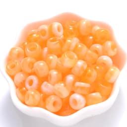 100Pcs Pony Beads 6x9mm Glitter Acrylic Beads Luminous Spacer Beads For Diy Craft Jewelry Bracelets Making Hair Supplies