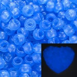 100Pcs Pony Beads 6x9mm Glitter Acrylic Beads Luminous Spacer Beads For Diy Craft Jewelry Bracelets Making Hair Supplies