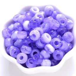 100Pcs Pony Beads 6x9mm Glitter Acrylic Beads Luminous Spacer Beads For Diy Craft Jewelry Bracelets Making Hair Supplies
