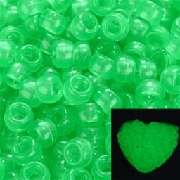 100Pcs Pony Beads 6x9mm Glitter Acrylic Beads Luminous Spacer Beads For Diy Craft Jewelry Bracelets Making Hair Supplies