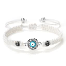 Women Crystal Blue Evil Eye Braided Bracelet Turkish Healing Yoga Couple Bracelet&Bangles Chain Pulsera Jewelry Gift Wholesale