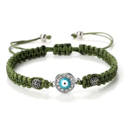 Women Crystal Blue Evil Eye Braided Bracelet Turkish Healing Yoga Couple Bracelet&Bangles Chain Pulsera Jewelry Gift Wholesale