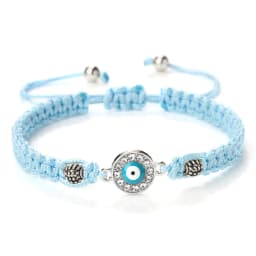 Women Crystal Blue Evil Eye Braided Bracelet Turkish Healing Yoga Couple Bracelet&Bangles Chain Pulsera Jewelry Gift Wholesale
