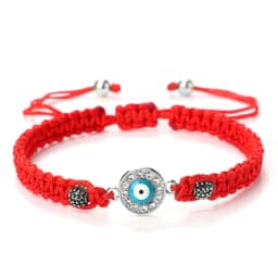 Women Crystal Blue Evil Eye Braided Bracelet Turkish Healing Yoga Couple Bracelet&Bangles Chain Pulsera Jewelry Gift Wholesale