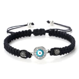 Women Crystal Blue Evil Eye Braided Bracelet Turkish Healing Yoga Couple Bracelet&Bangles Chain Pulsera Jewelry Gift Wholesale