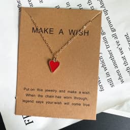 Statement Pork Design Pendant Necklace Small Square Heart Fashion Choker Necklace Gift for Friend Popular Neck Jewelry