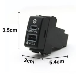 1PC Car Charger Fast Charger Type-C PD USB QC3.0 Socket Power Adapter Fit For Nissan Patrol Y62 X-TRAIL SUNNY SYLPHY Teana