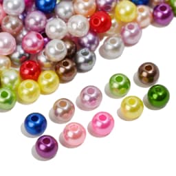 3/4/5/6/8/10/12mm Colorful Acrylic Pearl Beads Loose Spacer Beads For Needlework Jewelry Beads Making Bracelet Necklace Earring
