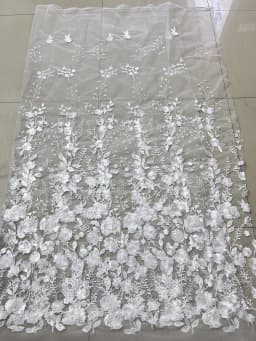 New Product Rose Mesh Embroidered Fabric Autumn Plant Evening Dress Lace Fabric Clothing DIY Dress Fabric Lace