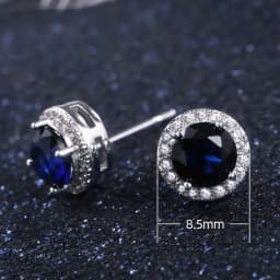 Huitan Classic Round Cubic Zirconia Prong Setting Women's Stud Earring 6 Color Delicate Wedding Engagement Evening Party Jewelry