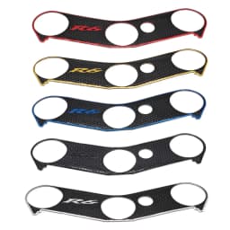 Motorcycle Triple Tree Top Clamp Upper Front End Decals 3D Logo Soft Plastic Protector Pad Sticker For Yamaha R6 YZFR6 2006-2016