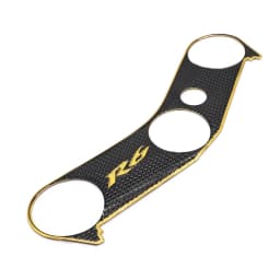 Motorcycle Triple Tree Top Clamp Upper Front End Decals 3D Logo Soft Plastic Protector Pad Sticker For Yamaha R6 YZFR6 2006-2016