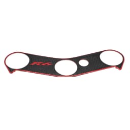 Motorcycle Triple Tree Top Clamp Upper Front End Decals 3D Logo Soft Plastic Protector Pad Sticker For Yamaha R6 YZFR6 2006-2016