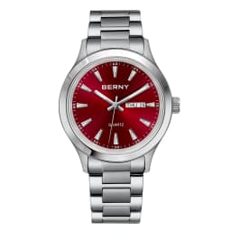 BERNY Watches for Men 40mm Luminous Elegance Dress Quartz Watch Calendar Week Luxury Waterproof Casual Business Men's Wristwatch
